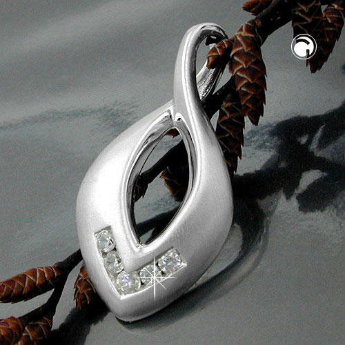 Pendentif en argent sterling orné de zirconias