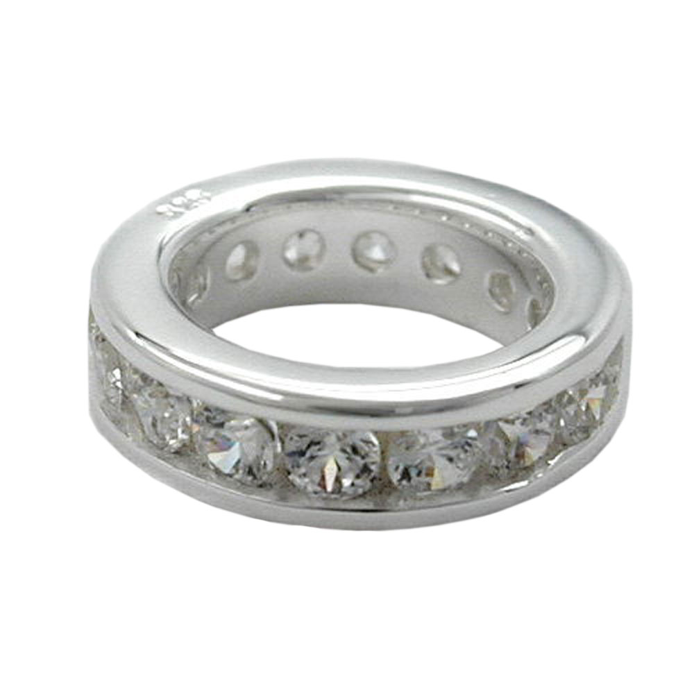 Bague argent 925 baptismale avec zircone cubique