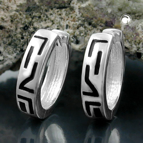 Paire de créoles dormeuses en argent sterling 925