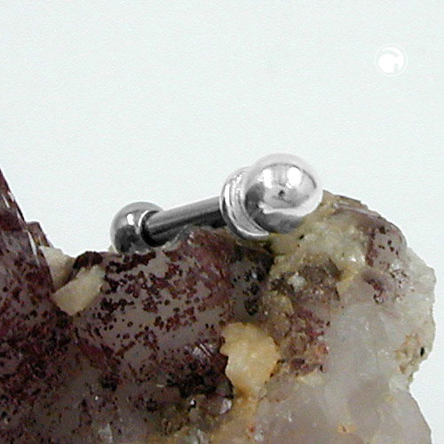 Bijou piercing nombril argent sterling sur fond blanc