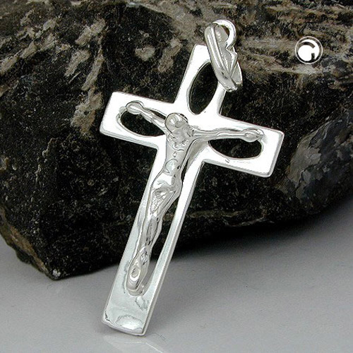 Croix argent sterling 29x17mm vue de face