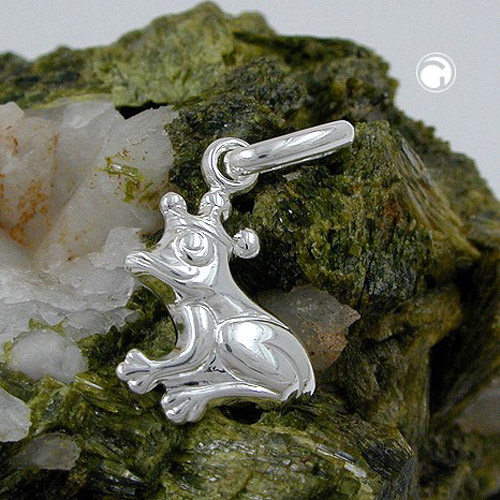 Petit pendentif grenouille argent sterling détail oeil