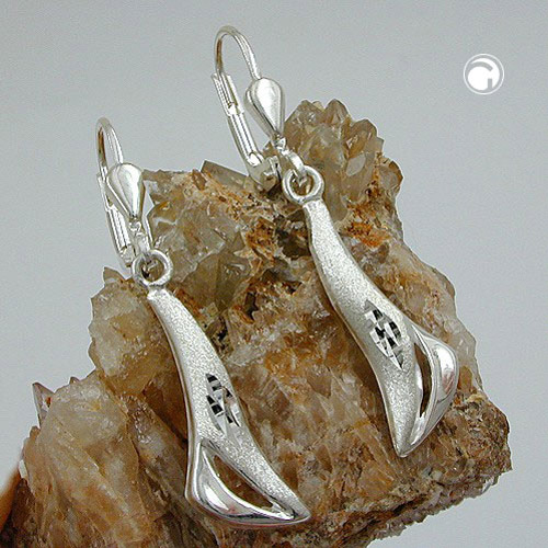 Paire de boucles d'oreilles en argent sterling style fantaisie