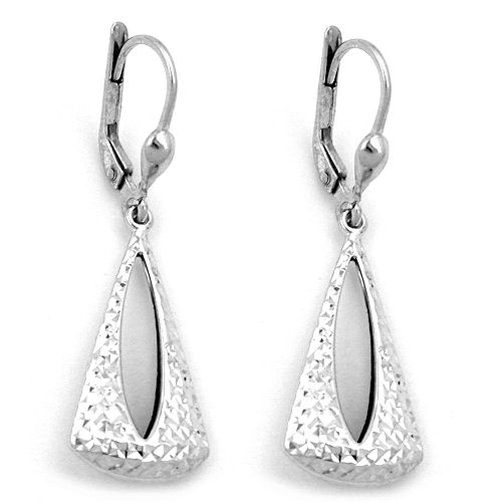 Boucles d'oreilles pendantes argent 925 avec fermoir levier