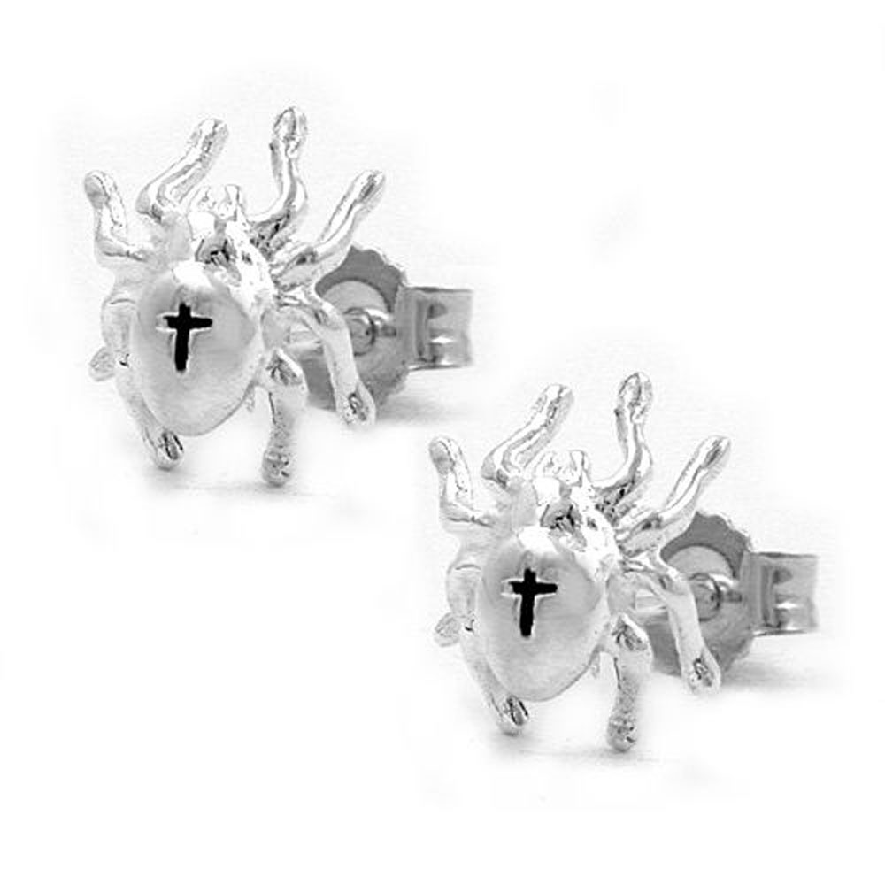 Boucles d'oreilles argent 925 en forme d'araignée