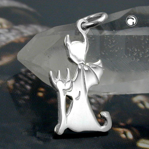 Pendentif diable argent sterling finition détaillée