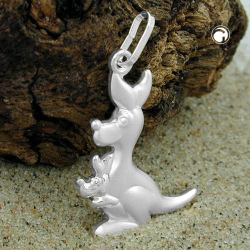 Pendentif argent sterling kangourou détail