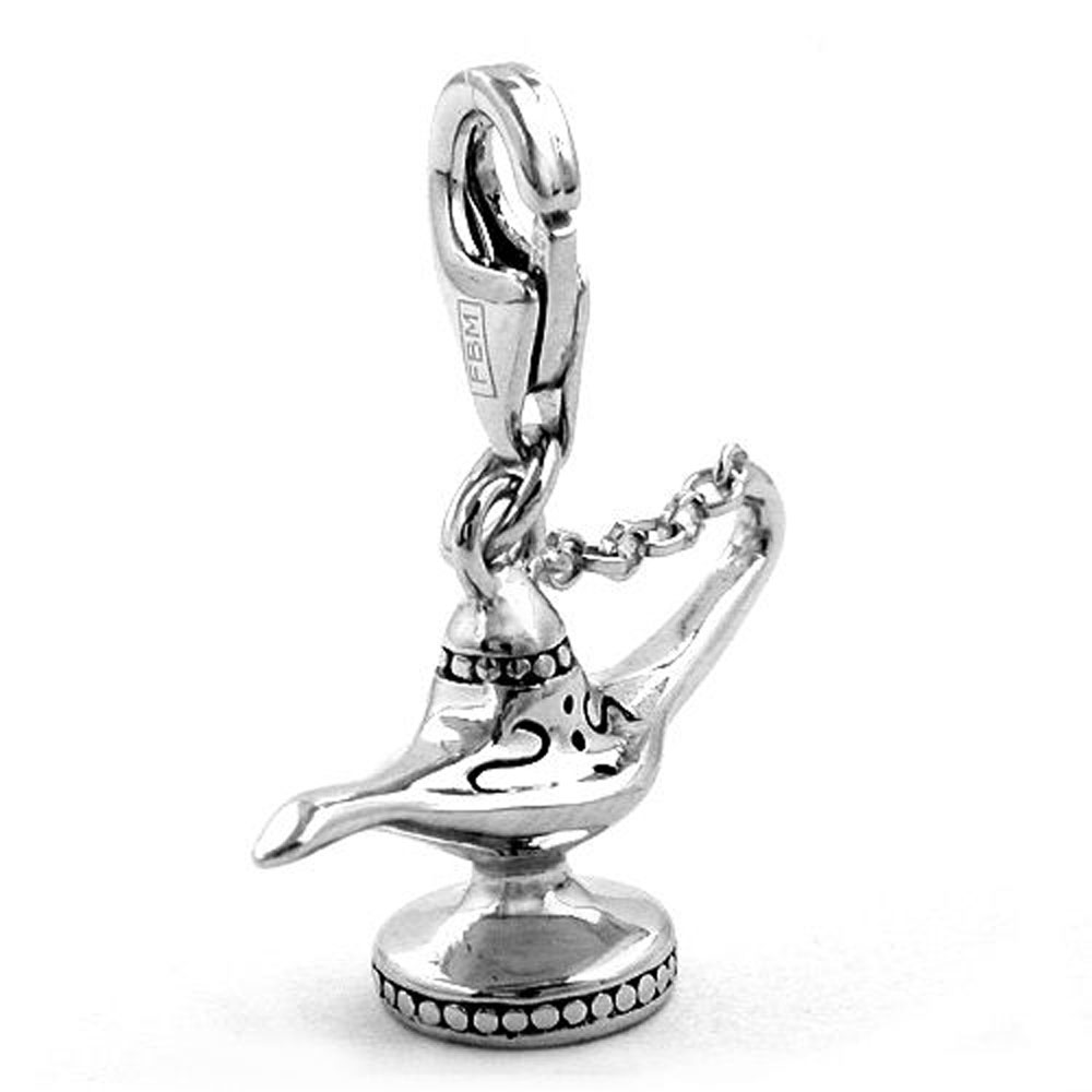 Pendentif lampe magique en argent 925 rhodié vue de face