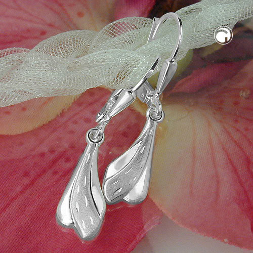 Paire de boucles d'oreilles en argent sterling taille diamant