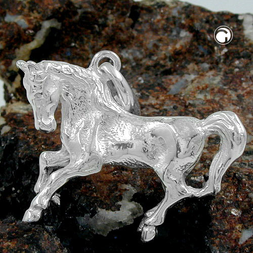 Bijou argent sterling cheval pendentif