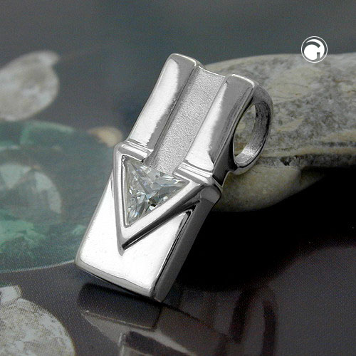 Pendentif argent sterling finition mixte brillant mat