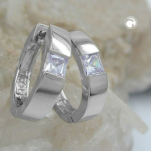 Boucles d'oreilles argent sterling zirconium violet