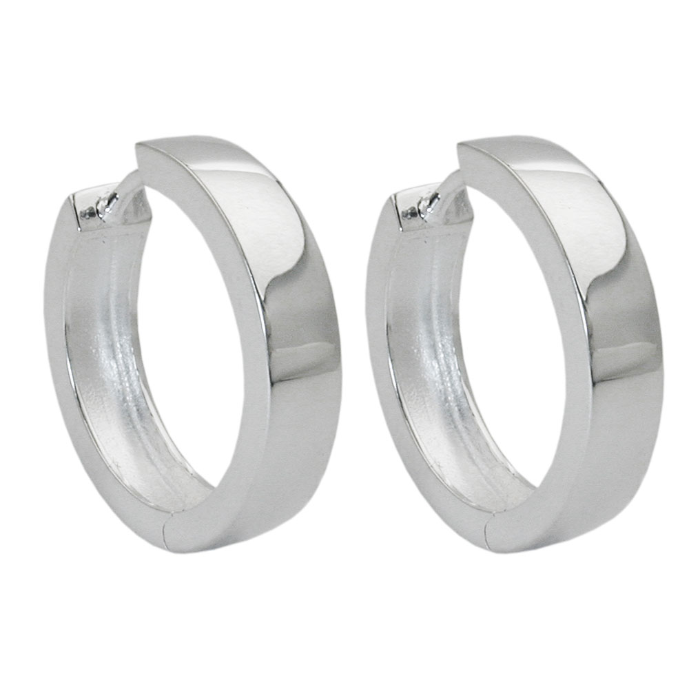 Boucles d'oreilles créoles argent 925 à charnière
