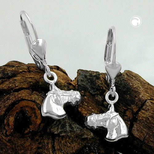 Boucles d'oreilles argent sterling motif cheval