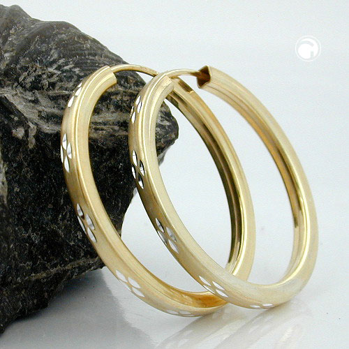Paire de boucles d'oreilles en argent sterling doré, fermoir tube