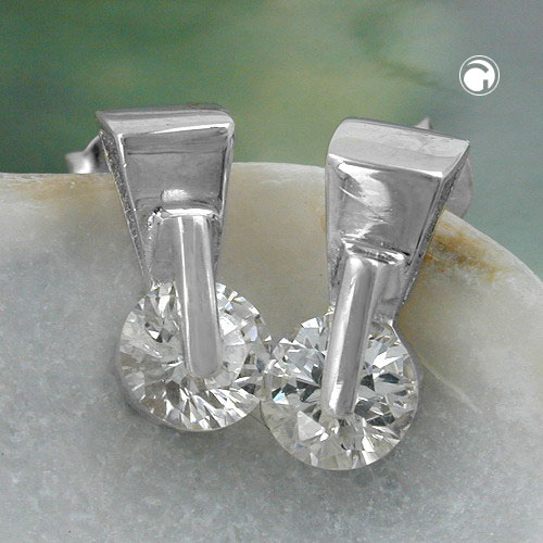 Puces d'oreilles argent sterling zirconium