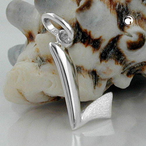Bijou pendentif argent sterling lettre L vue de face