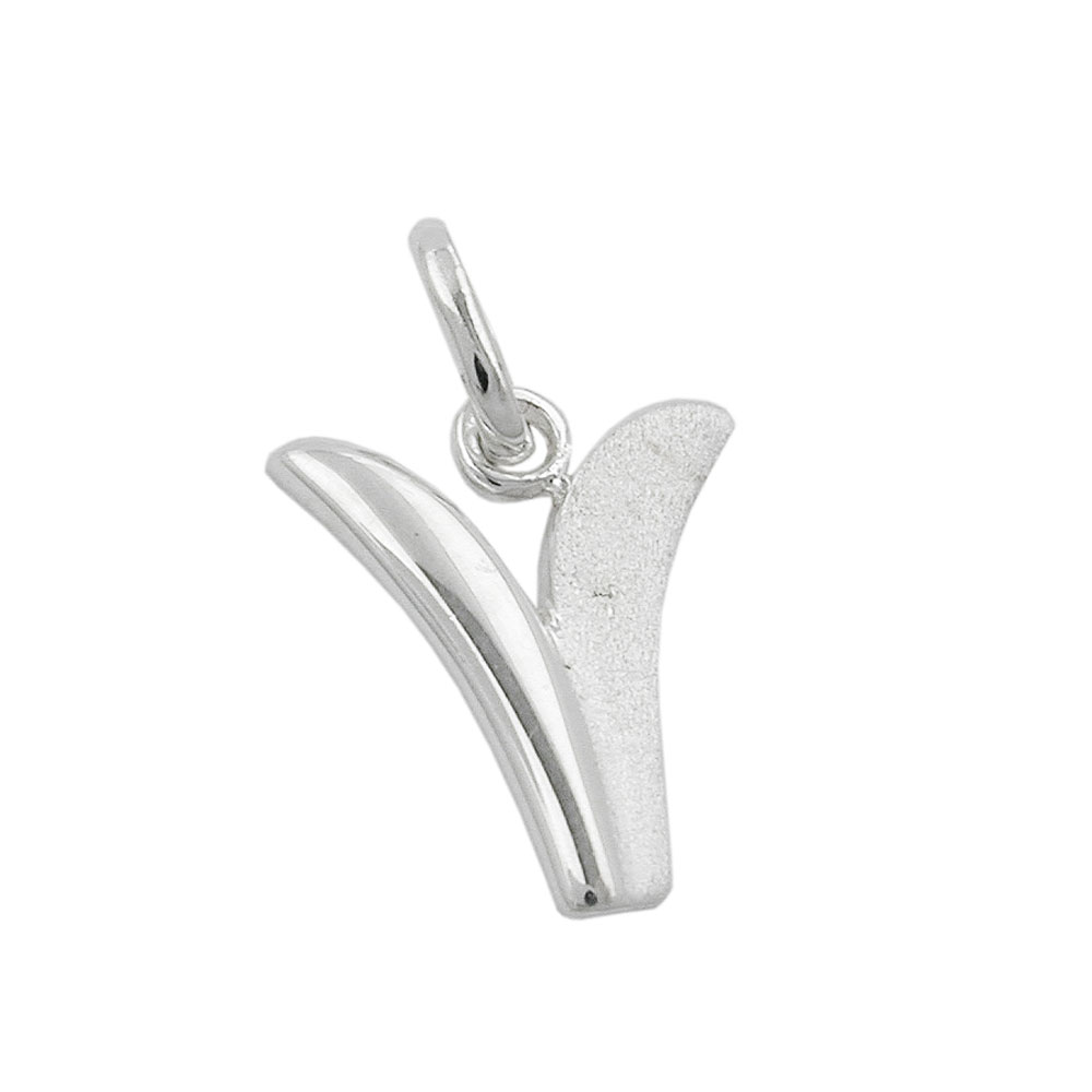 Pendentif initiale V en argent sterling 925