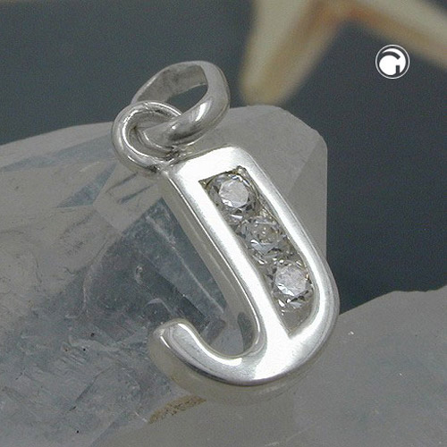 Bijou personnalisé lettre J en argent sterling