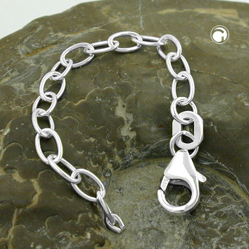 Chaîne argent sterling 7 cm, vue rapprochée
