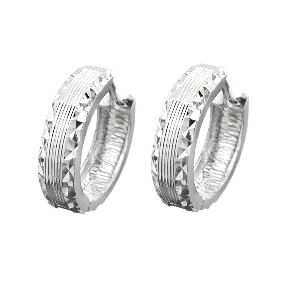 Boucles d'oreilles argent 925 taille diamant