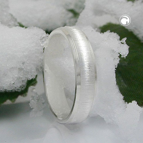 Bague argent sterling design D largeur 5mm vue de profil