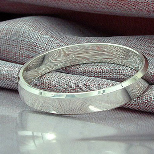 Bague argent sterling design minimaliste poli