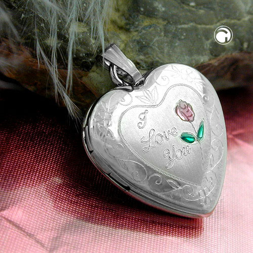 Pendentif en argent massif 925, vue de face, finition polie