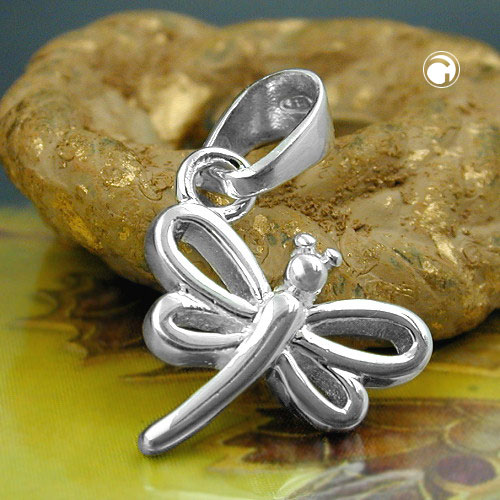 Libellule en argent sterling pendentif détail