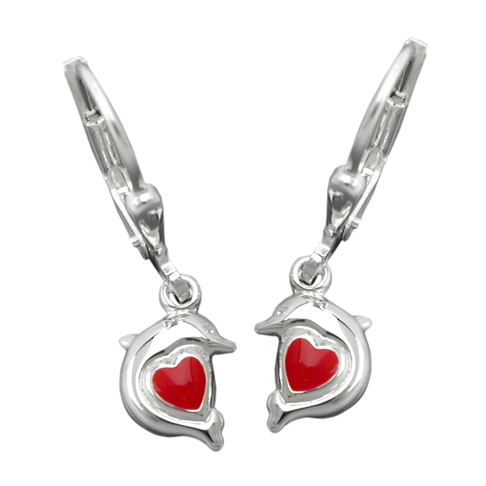 Boucles d'oreilles argent 925 forme dauphin