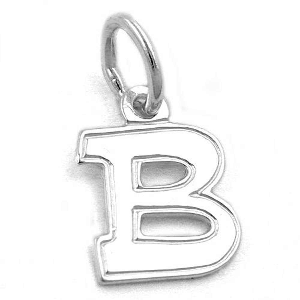 Pendentif initiale B en argent 925