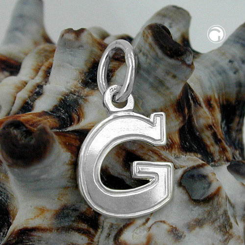 Pendentif argent 925 forme initiale vue de face