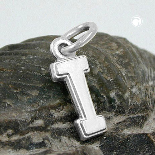 Bijou pendentif initiale argent 925 de profil