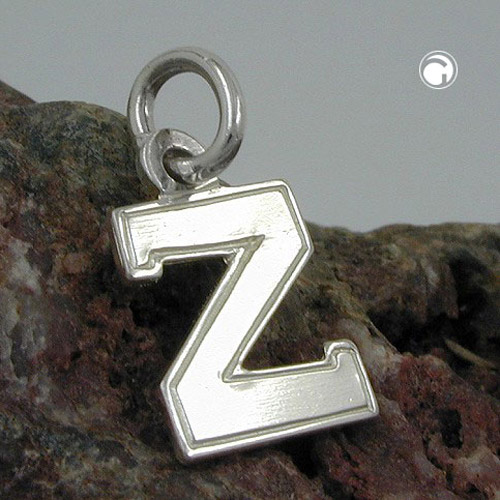 Bijou pendentif argent sterling forme initiale