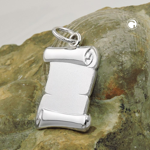 Pendentif argent sterling personnalisable vue de profil