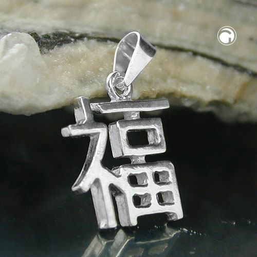Porte-bonheur pendentif argent sterling chance