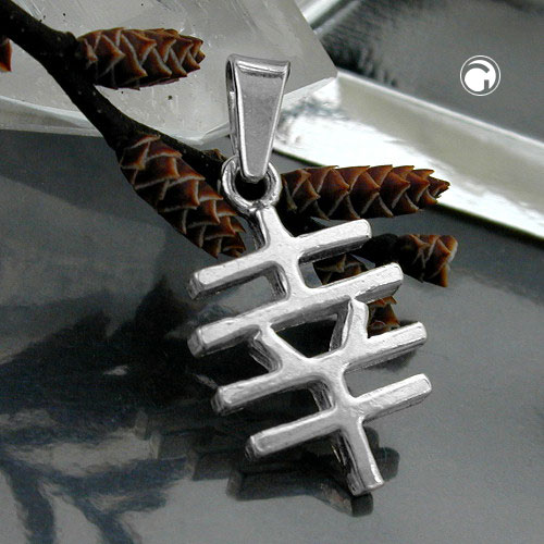 Bijou pendentif argent sterling forme symbole bonheur
