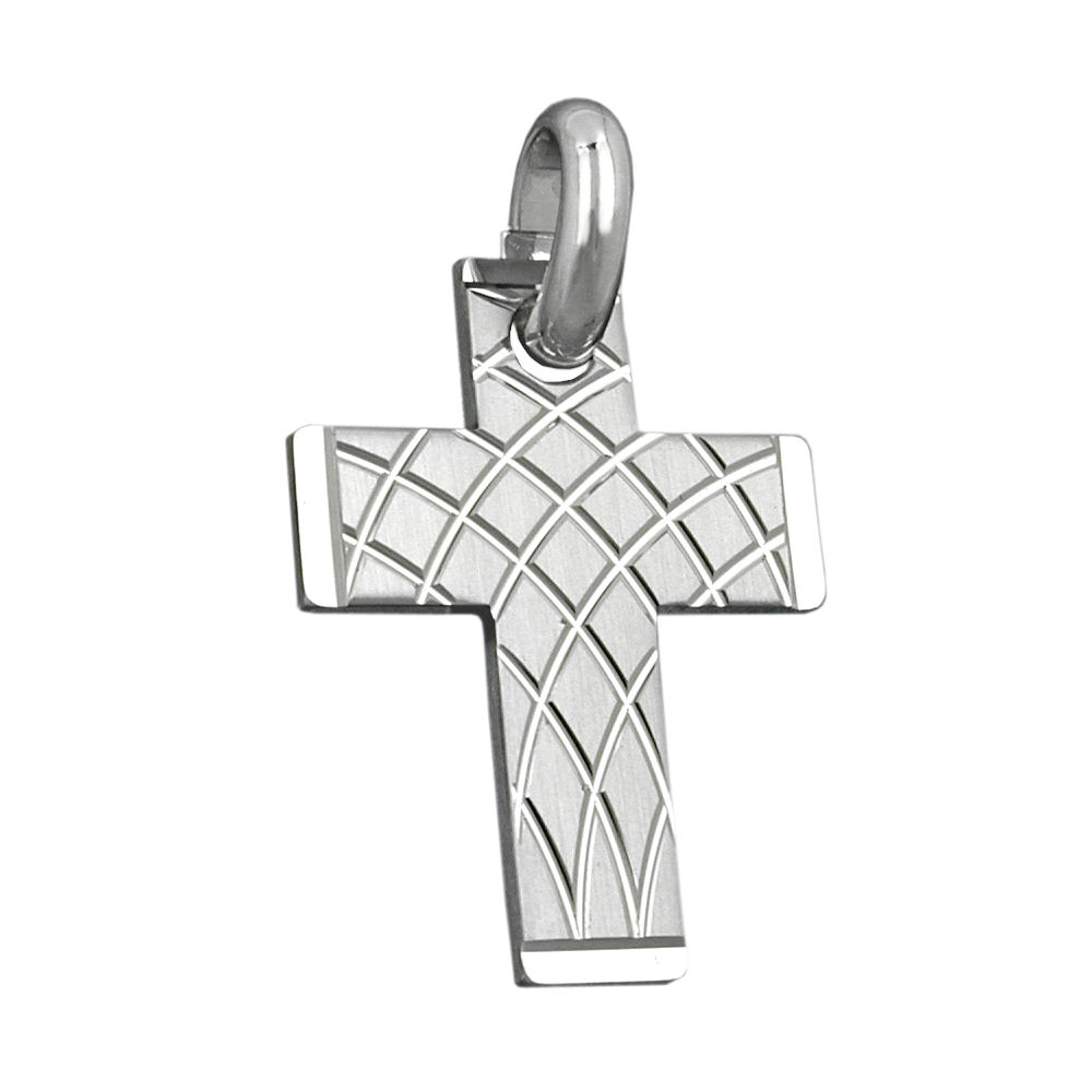 Pendentif croix argent 925, vue de face