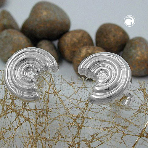 Paire de boucles d'oreilles argent 925 forme ronde, studs argent