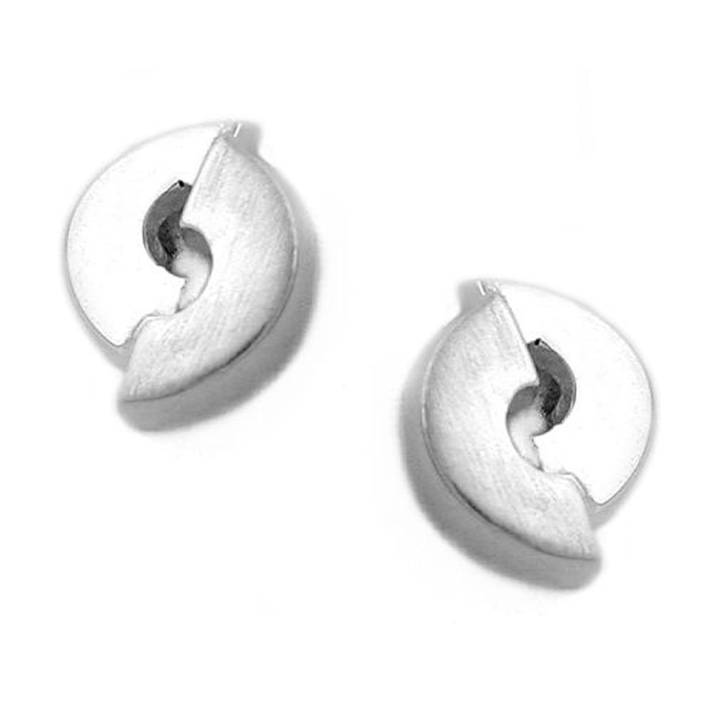 Boucles d'oreilles argent 925 deux anneaux superposés