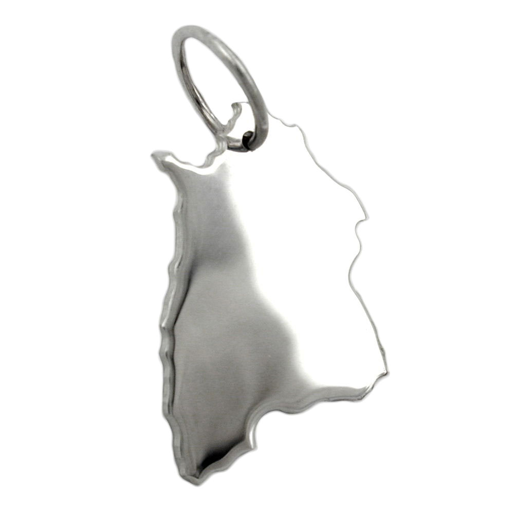 Pendentif argent 925 Bade-Wurtemberg poli brillant et mat