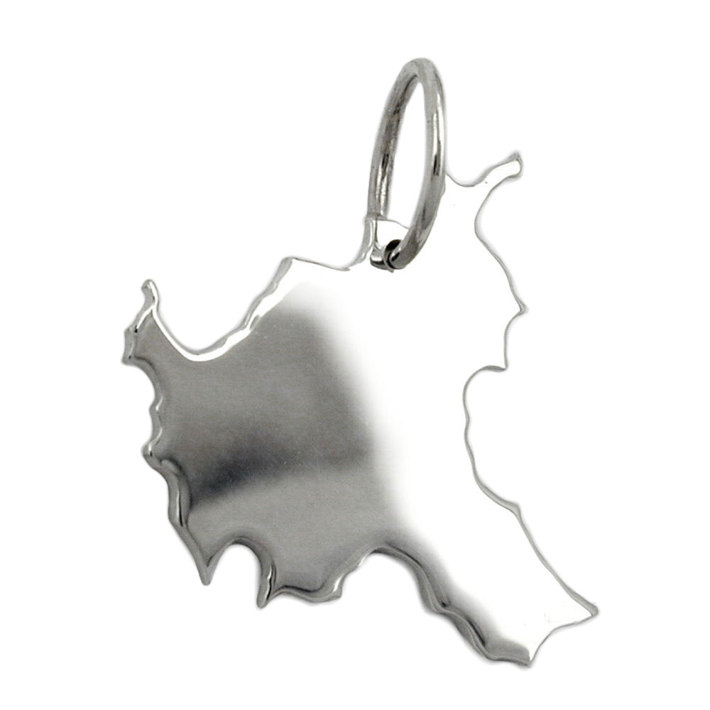 Pendentif argent 925 représentant la ville de Hambourg, vue de face