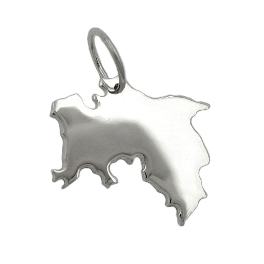 Pendentif argent 925 Basse-Saxe poli brillant face avant