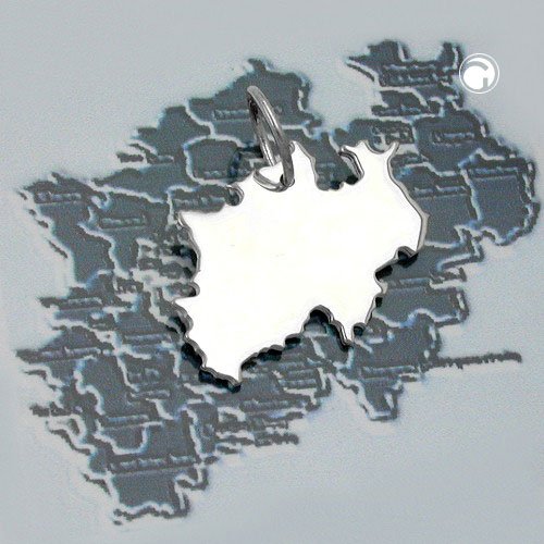 Pendentif argent sterling land allemand surface mate et brillant