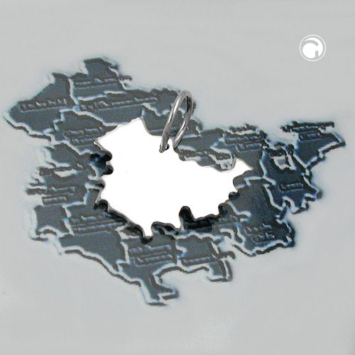 Pendentif argent Thuringe vue détaillée du motif en relief