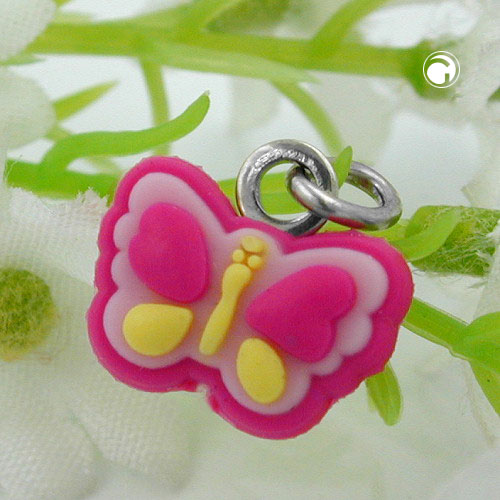 Bijou papillon argent sterling coloré pour enfant
