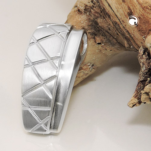 Bijou pendentif argent sterling mat brillant