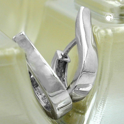 Créoles argent 925 ovales vue de profil