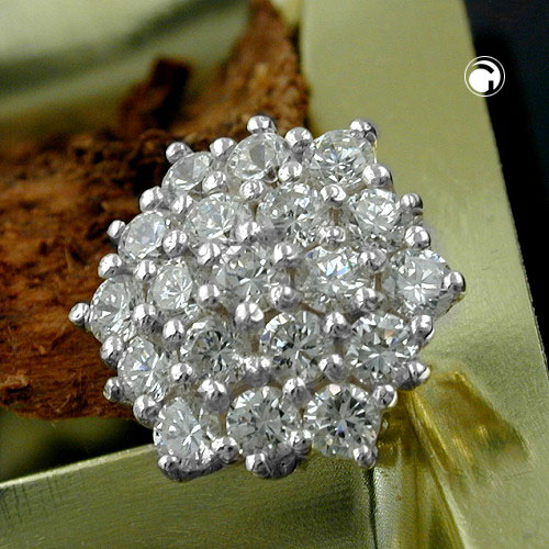 Bijou pendentif argent sterling zirconium éclatant