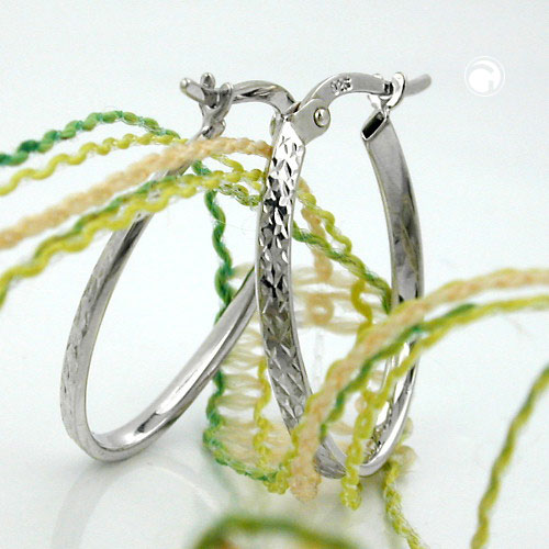 Créoles argent sterling forme ovale 24mm